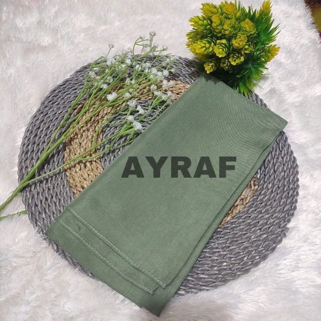 paris/kerudung hijab segi empat bahan katun paris polos premium warna hijau muda mint / jilbab paris