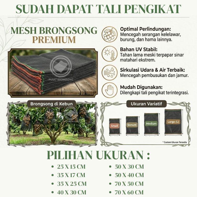 Jaring  brongsong buah kelengkeng