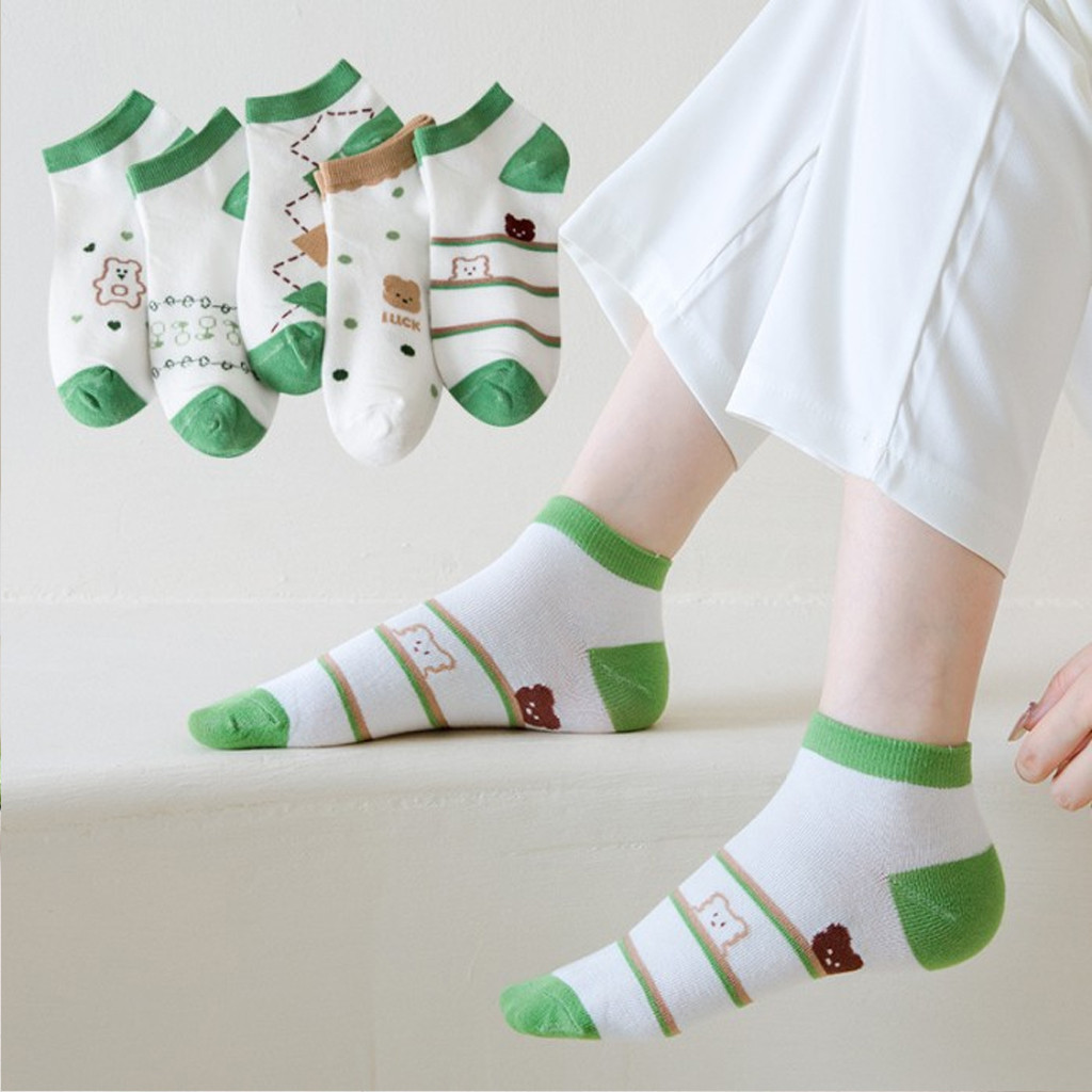 TBB Kaos Kaki Motif Fashion Kaos Kaki Pendek Ankle Semata Kaki KK242