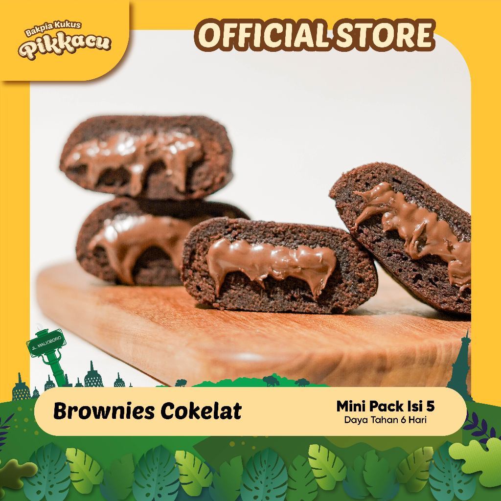 Bakpia Kukus Pikkacu Brownis coklat Isi 5
