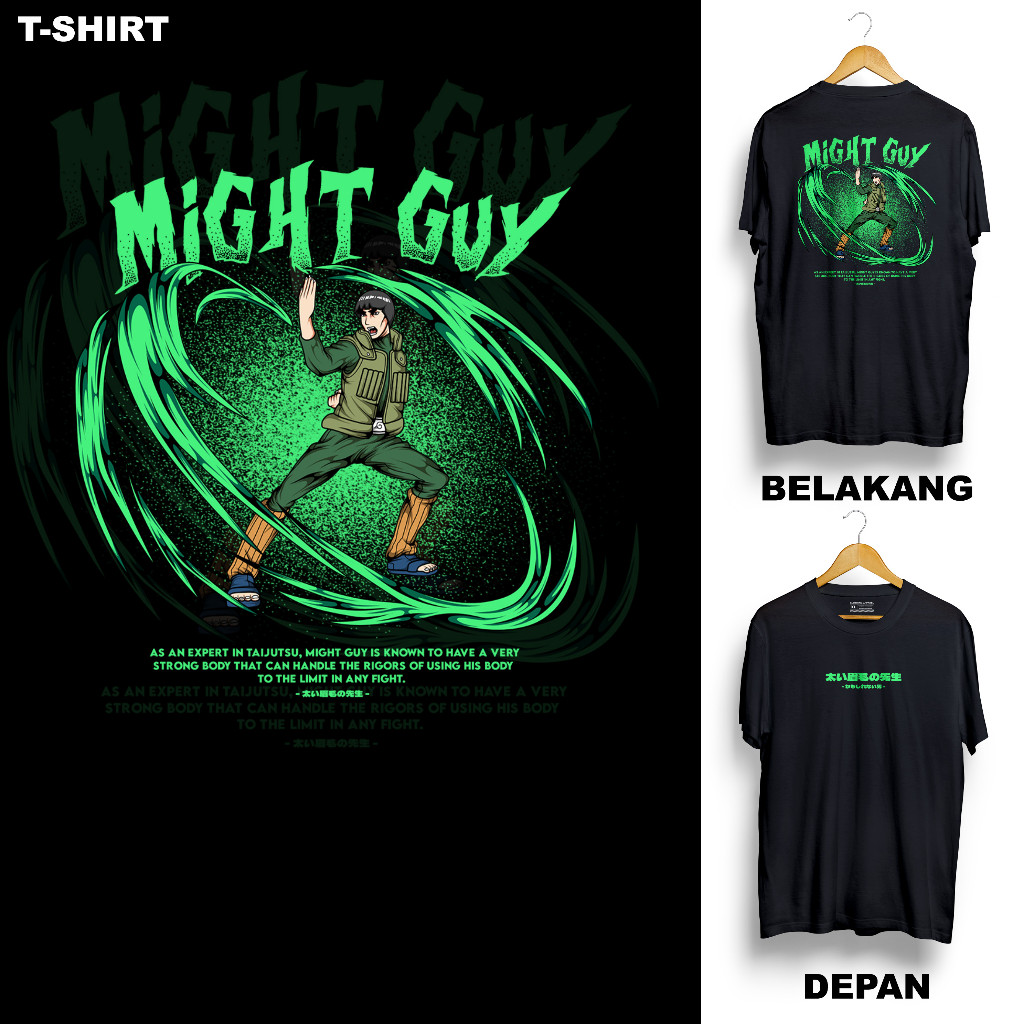 [HOT] MIGHT GUY - KAOS DEWASA MOTIF ANIME NARUTO BORUTO KARAKTER GUY
