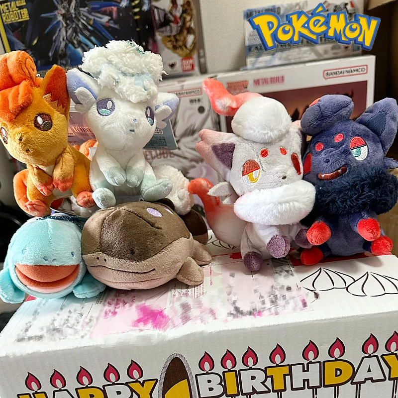 Pokemon Plush Toys Magnetic Sticker Pent Figure Cute Zorua tto Swablu Cinccino Jolteon Turtwig Flare