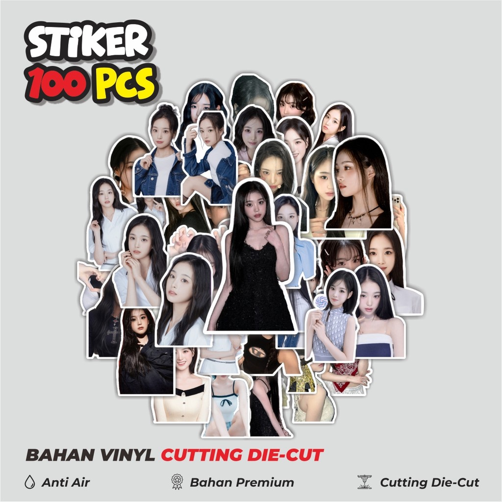 Terbaru! 50 pcs Stiker JI SUHYEON - JIYEON (tripleS) Dekorasi Lucu Kreatif untuk Notebook, Skateboar