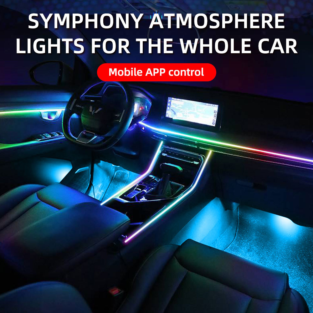 rgb led strip Acrylic Symphony Atmosphere light rgb led interior light ambient light Car center cons