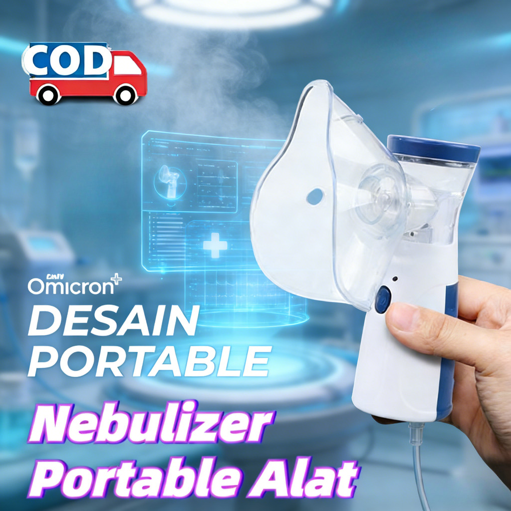 COD Nebulizer Portable Alat Terapi Uap Sesak Nafas Asma Bronkitis Inhaler Anak Mesin Uap Pernafasan 
