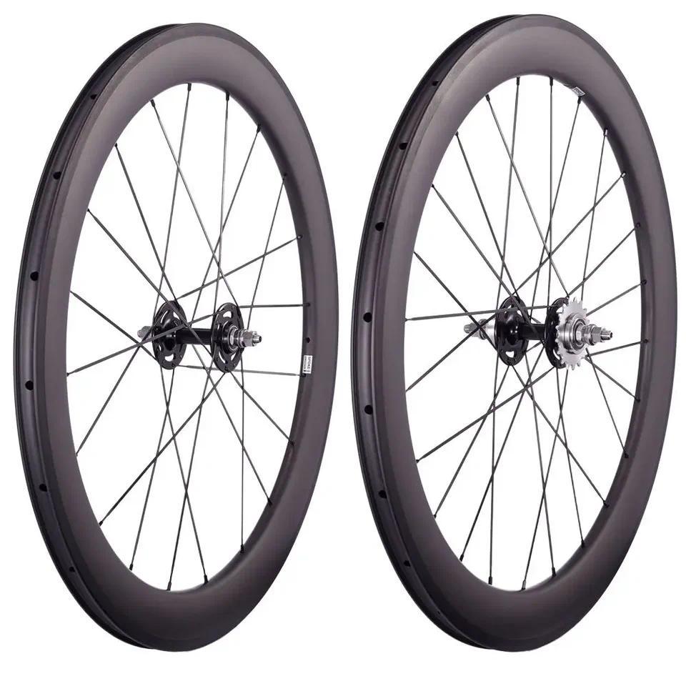 CSC 700C Track Bike CSC Carbon Wheelset Pixie 60mm 30mm Fixie Bike Wheels 700C Track  Clincher Tubel