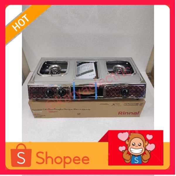 KOMPOR GAS 3 TUNGKU PEMANGGANG RINNAI RI-524A ORIGINAL