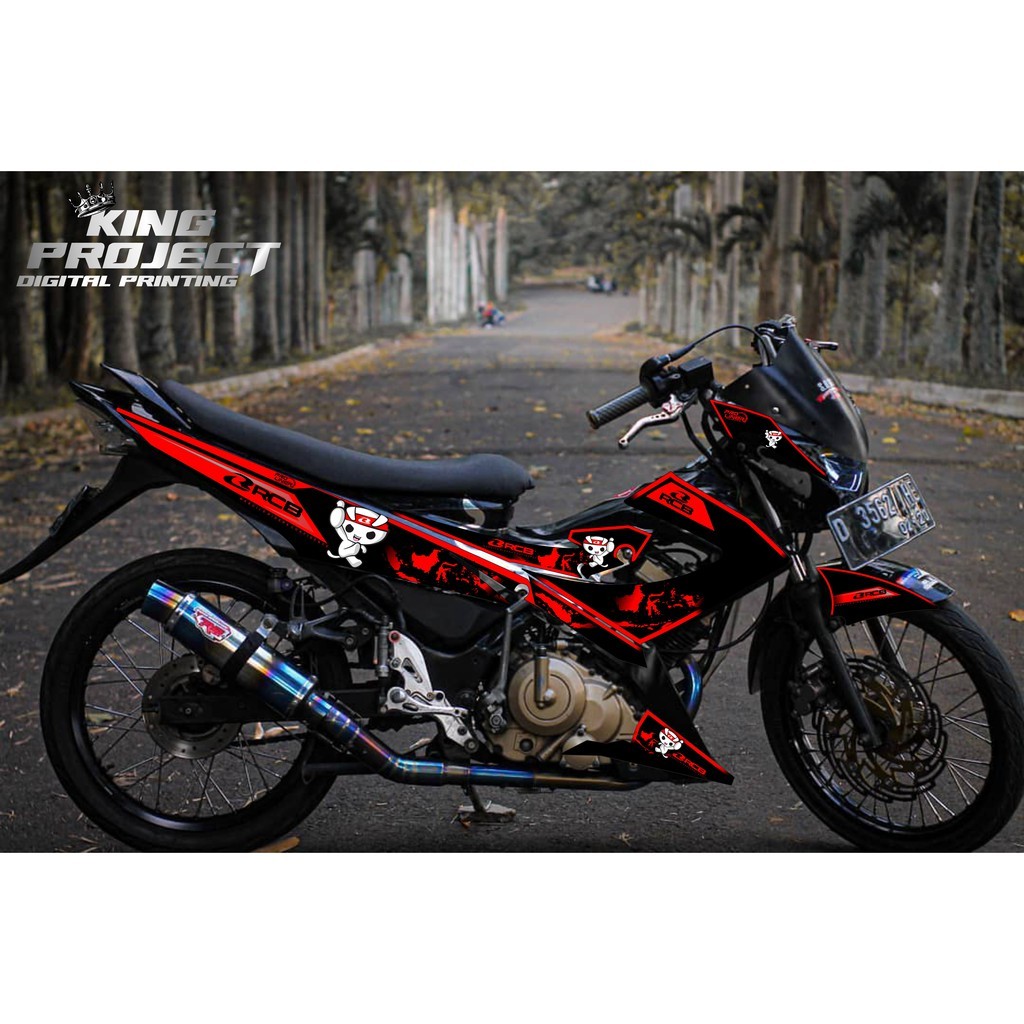 Striping Suzuki Satria FU Facelift Stiker Variasi Motif RCB
