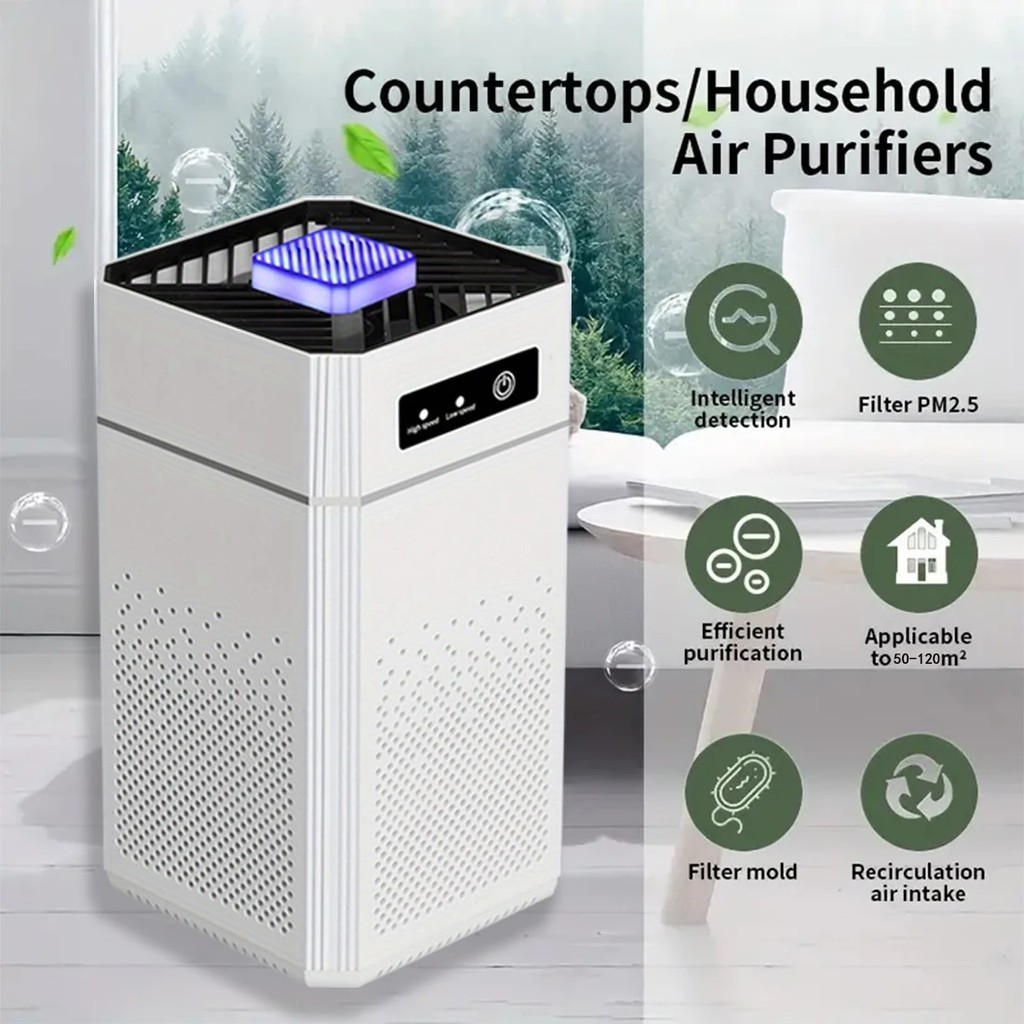 Air Purifier HEPA H11 Carbon Filter Negative Ion Deodorizer Pembersih Udara 3 Layer 99.95% Anti Bau 