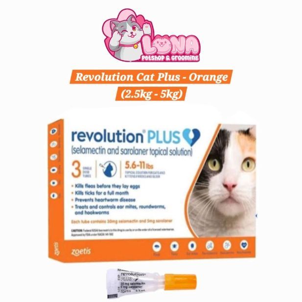 Revolution Cat Plus - Orange (2.5kg-5kg)