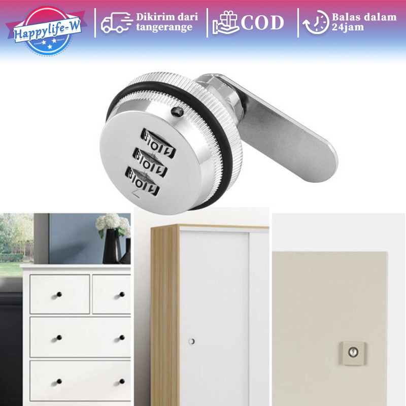 Kunci Loker Krisbow Pintu Password 3 Digit Kunci Kamera Mekanik Kombinasi Untuk Laci Lemari