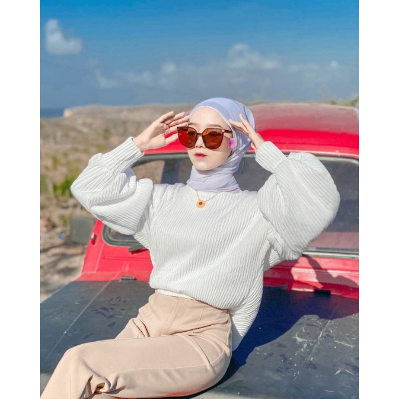 New AMORA PLISKET BLOUSE/PLISKET IMPORT PREMIUM