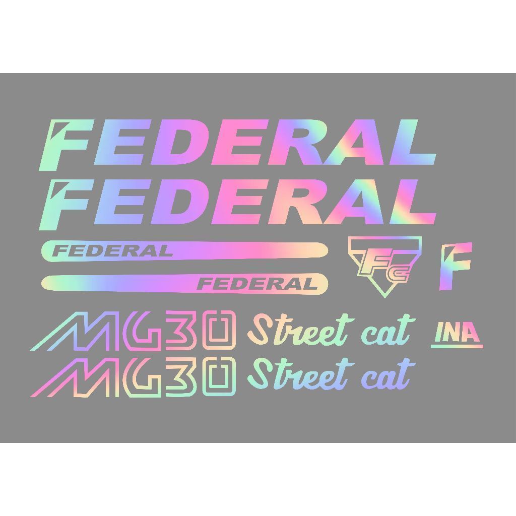 cutting stiker sepeda federal street cat mg 30