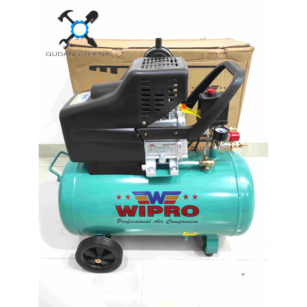 Kompresor Angin Udara 50L WIPRO GEMINI 500 2Hp LISTRIK / Air Compressor Angin Udara 50 Liter 500 2 H