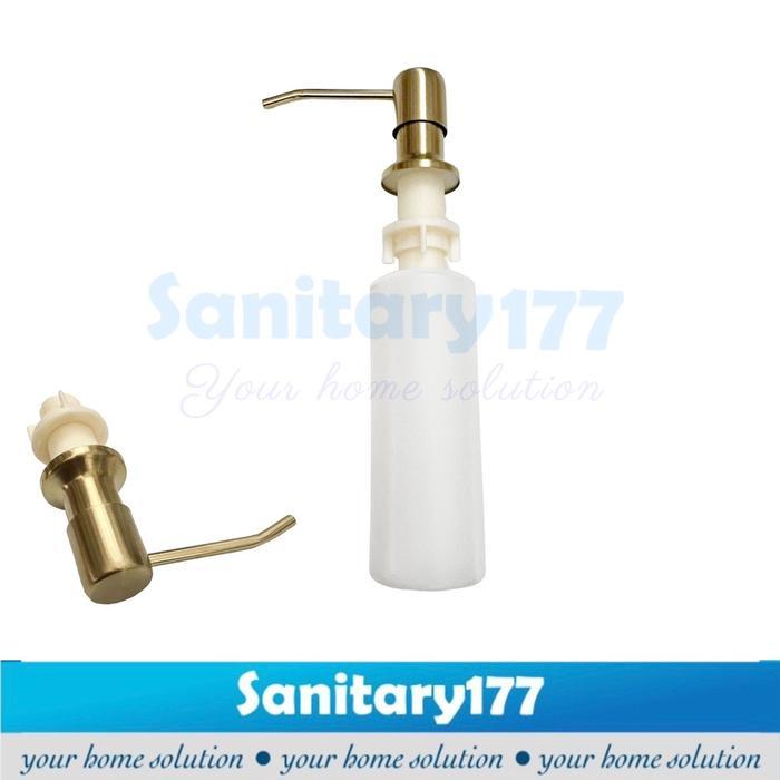 Tempat sabun cair stainless GOLD 300 ml SINK-soap dispenser dapur wastafel cuci tangan cuci piring s