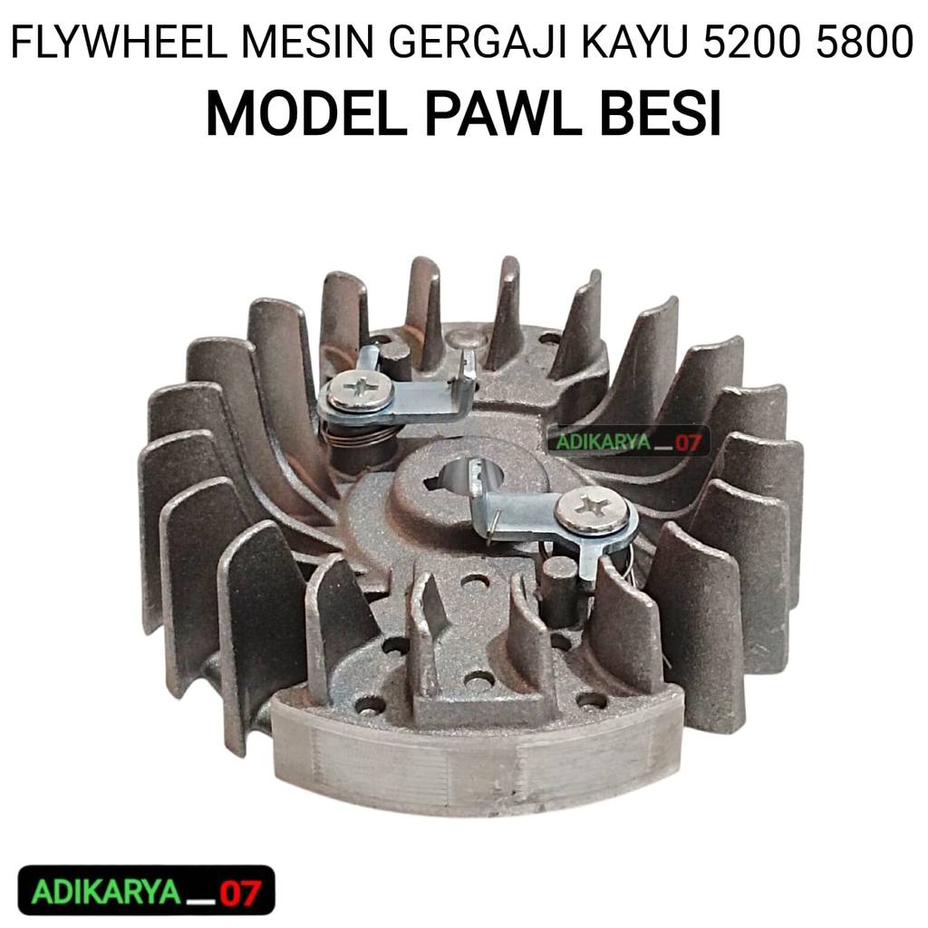 Flywheel Magnet Mesin Chainsaw Kecil 5200 5800 Fly Wheel Kipas Magnit Pawl Chainsaw Senso 5200 5800