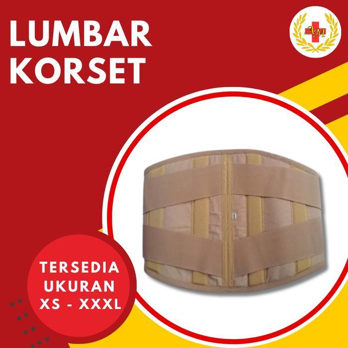 Lumbar Korset Lumbal Korset Penyangga Tulang Belakang Punggung HNP - XS