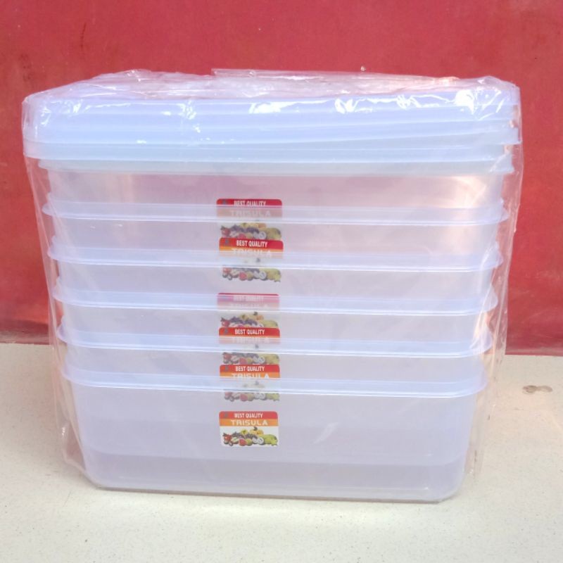 new - 3 pcs Food Box  /Tempat Donat/Tempat sosis,sate/ Kotak Makan 3500 ml ( 3,5 L)