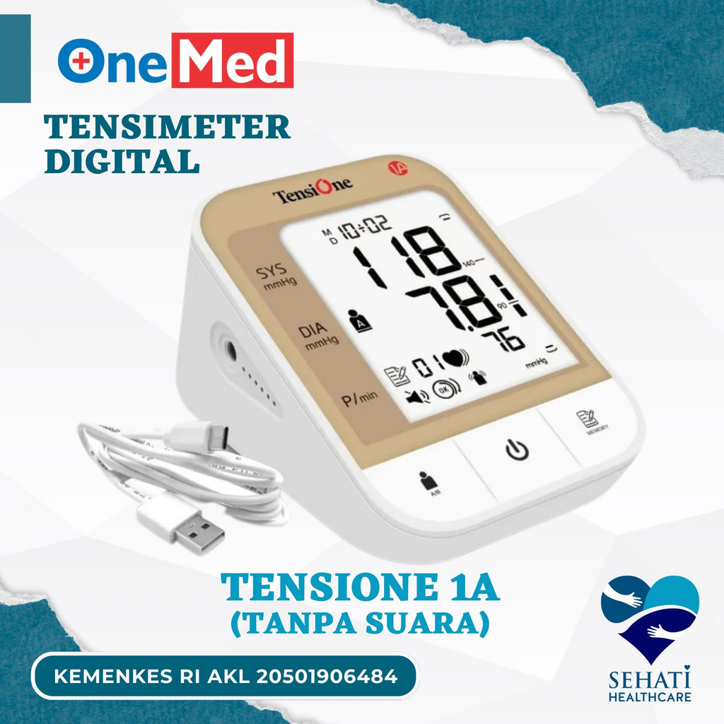 Onemed Tensimeter Digital + Usb TensiOne 1A Alat Ukur Darah Tensi Medis Kesehatan