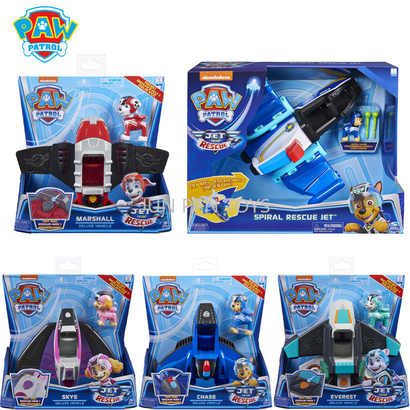 Paw Patrol Jet To The Rescue Action Figure Toys Deluxe Transforming Vehicle Everest  Marshall Skye S