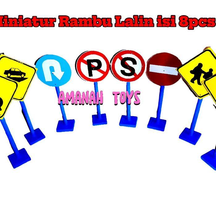 Mainan Edukasi Miniatur Rambu Rambu Lalu Lintas Toys Terlaris