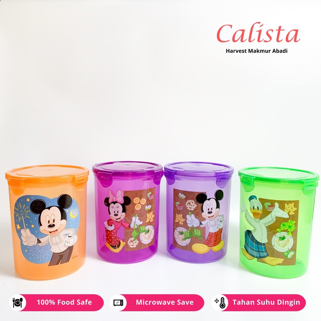 [CALISTA] TOPLES DISNEY ODATE KLIP 1.8 KG TOPLES LEBARAN TOPLES PLASTIK TOPLES MAKANAN KEDAP UDARA T