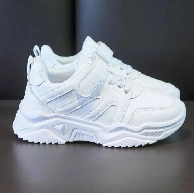 BEST SELLER / PREMIUM Sepatu Anak JINTU Sepatu Sneakers Anak Laki Laki & Perempuan Putih Polos Terba
