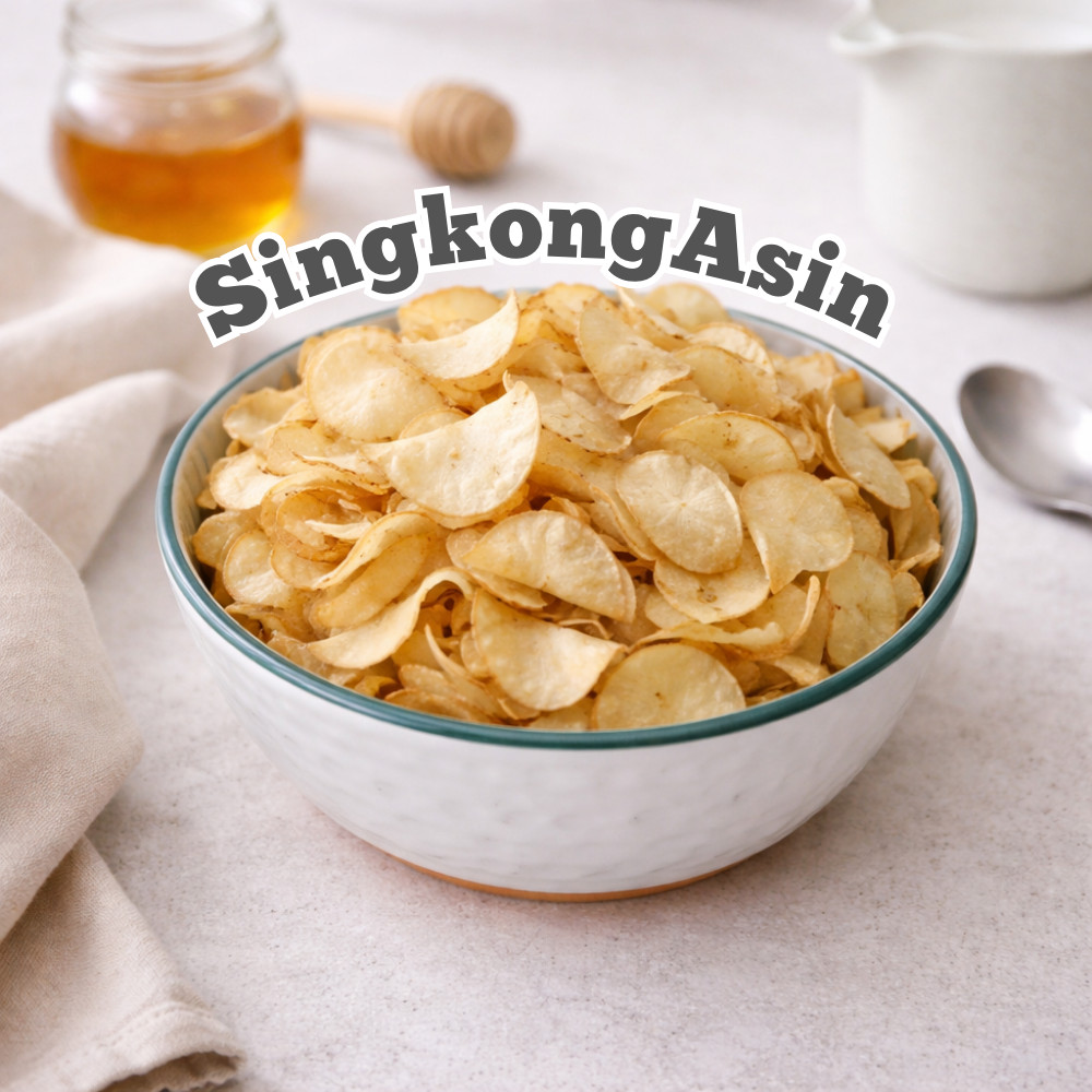 [DELISH SNACKS] Keripik Singkong Asin (Grosir) 250gr 500gr 1 KG / Snack Cemilan Grosiran Kiloan