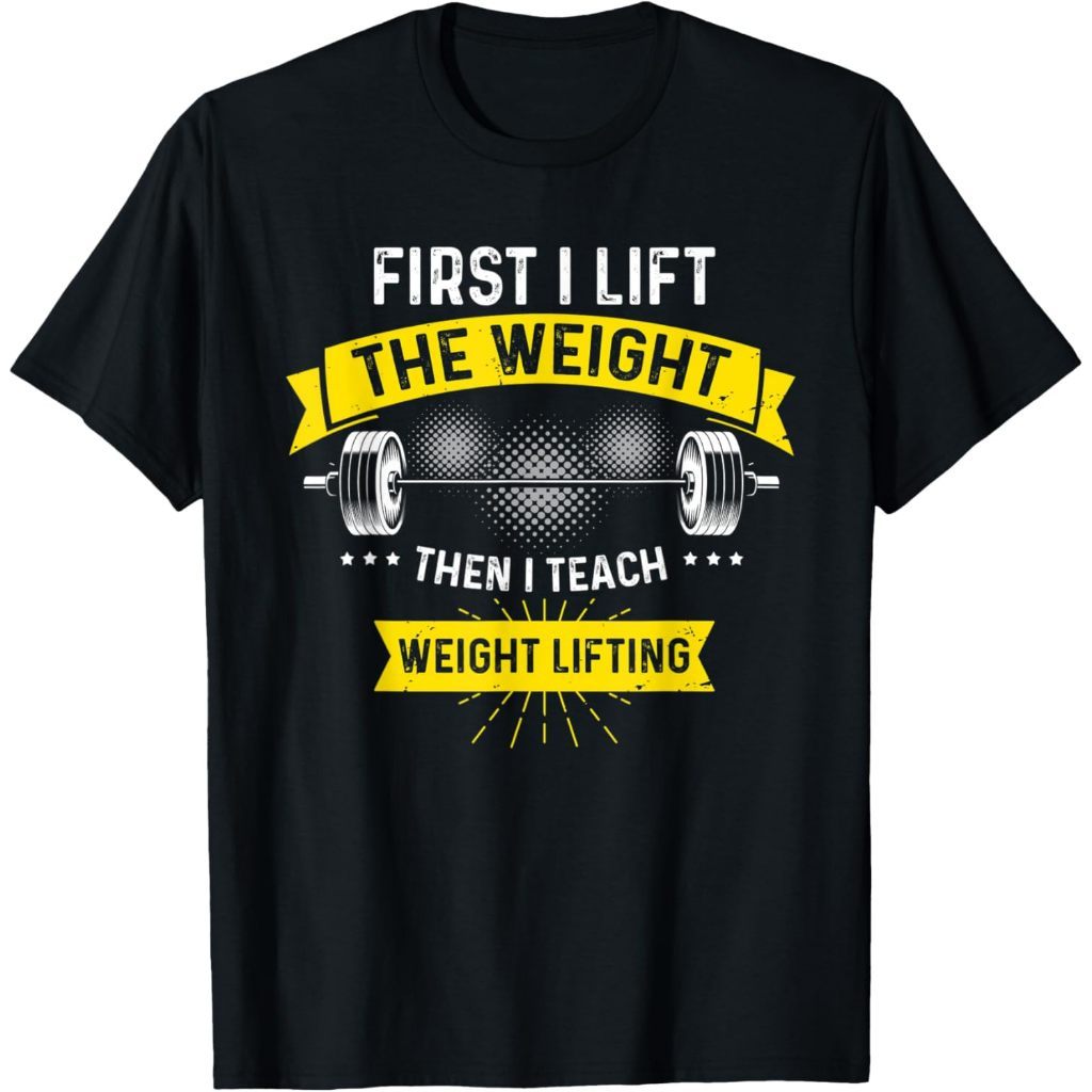 (COD) Baju Kaos Olahraga Weight Lifting Teacher Weight Lifting Powerlifter Trainer T-Shirt