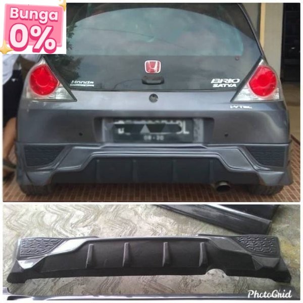 Bodykit belakang diffuser brio mugen