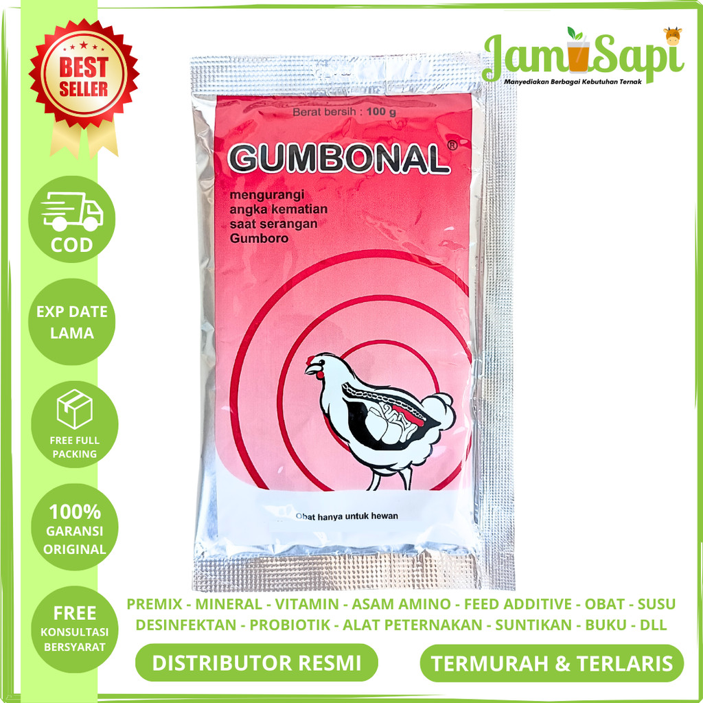 GUMBONAL 100 GRAM MEDION - Obat Gumboro Unggas - Obat Ayam Gumboro - Mengurangi Angka Kematian Saat 