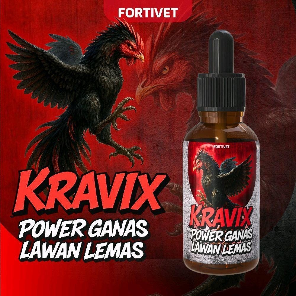 KRAVIX - Booster Stamina & Imun Ayam Prima Agresif Bebas Stres Suplemen Nutrisi Lengkap untuk Keseha