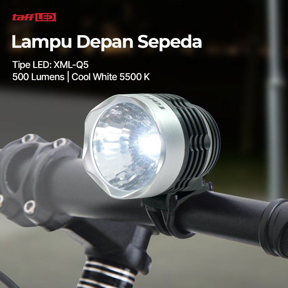 Lampu Depan Sepeda LED CREE XML-Q5 Waterproof CR2032 Battery - Lampu Sepeda Depan Super Terang - Hea