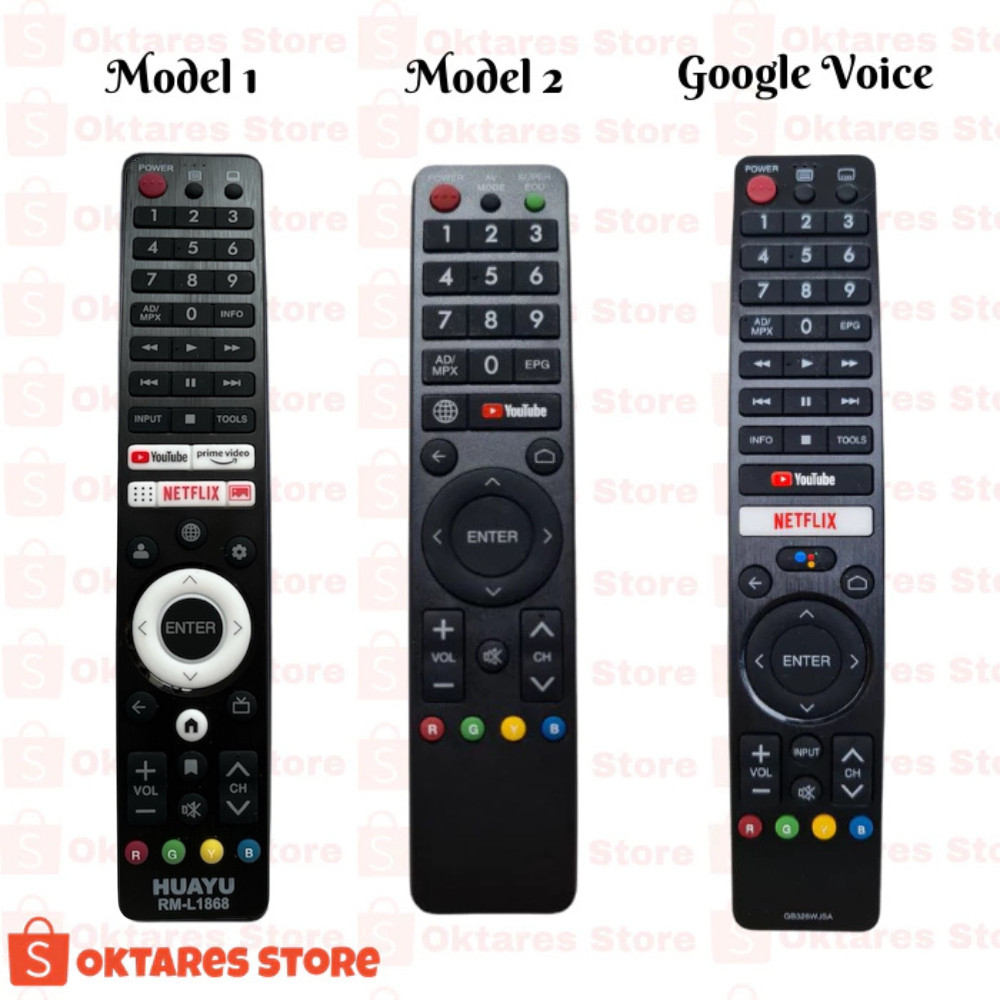 (GONDORUCI) Remote Sharp Android Smart TV Dengan Bluetooth Dan Infrared