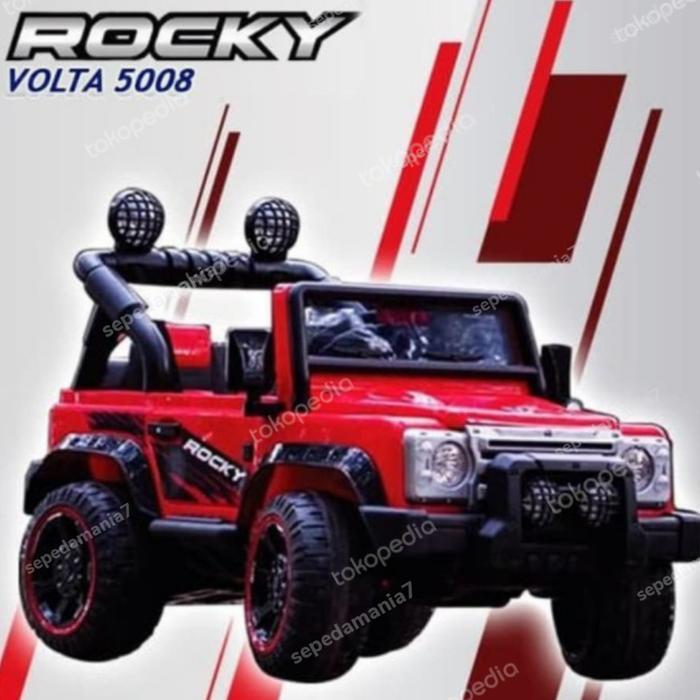Mobil Aki Anak Jeep ROCKY VOLTA 5008 Remote Control - Merah