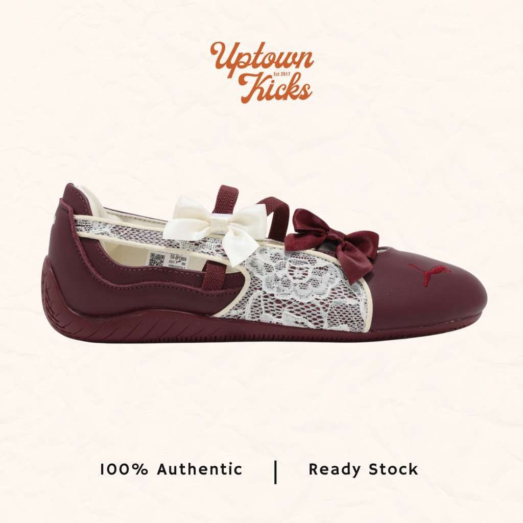 Puma Speedcat Ballet Lace Womens Maroon Ruby Shimmer Sepatu Sneakers Wanita (100% original)
