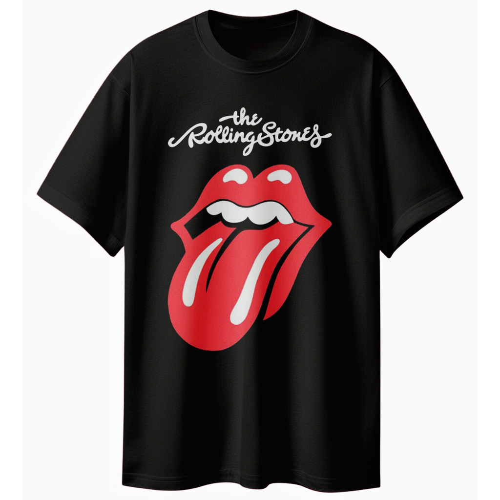 KAOS DEWASA BAJU VINTAGE BAND THE ROLLING STONE LOGO TONGUE 002 TSHIRT PREMIUM 24S COTTON