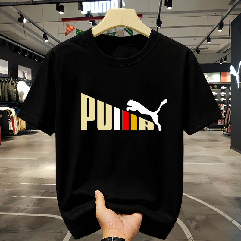 (COD) COD kaos pria Kaos PUMA desain asli, modis, katun murni ukuran besar, berkualitas tinggi, harg