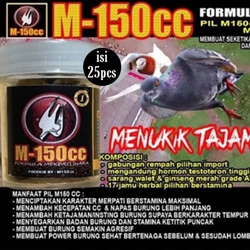M150cc Pil isi 25pcs Vitamin Burung Dara atau Merpati Kemasan Ekonomis