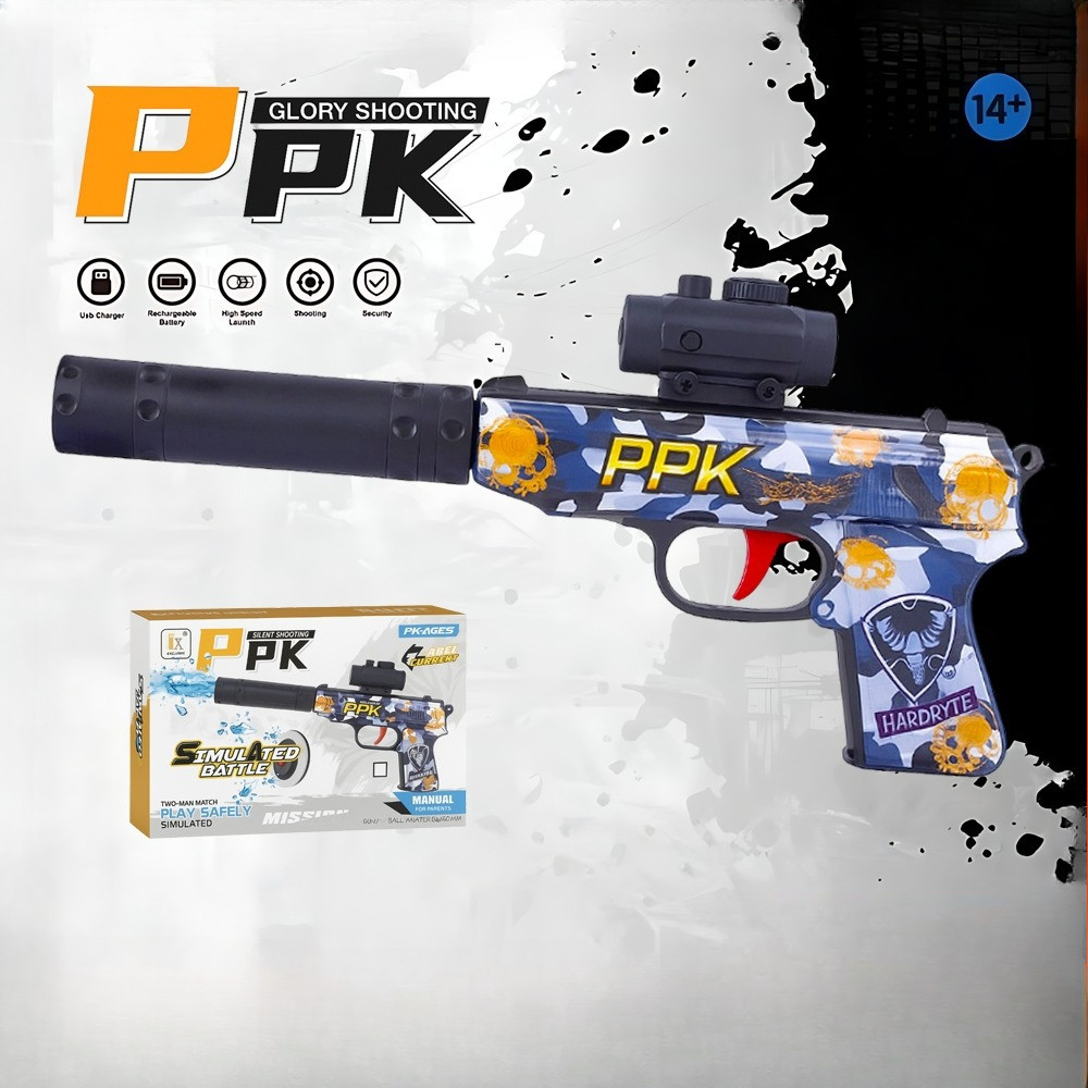 Mainan Tembakan Water Bubble WALTHER PPK SHOOT GUN WATER BOMBS 8816-11