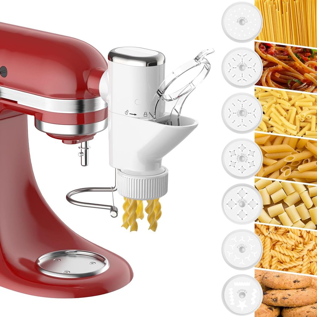 2024 Gourmet Pasta Press Attachment for KitchenAid Stand Mixers, Pasta Press Maker for KitchenAid wi