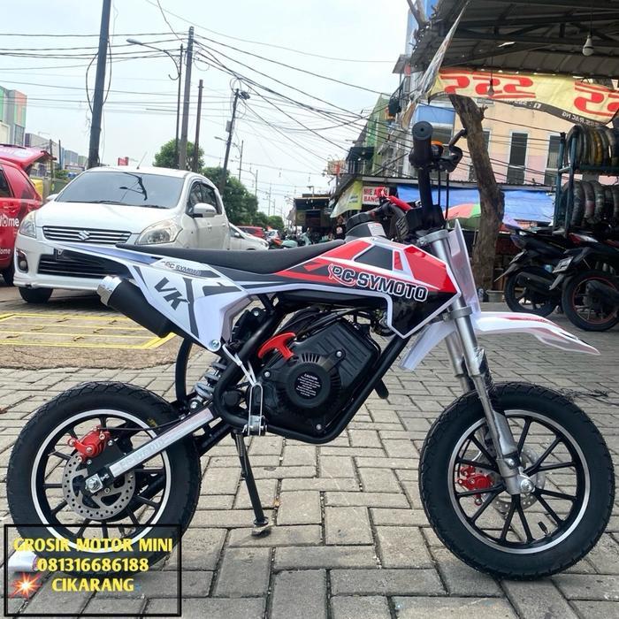 MOTOR MINI TRAIL 50CC VK PULLSTARTER MESIN 4TAK - Merah