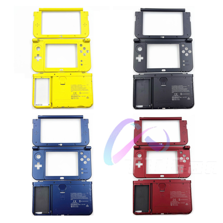Middle Housing Shell Hinge Part Bottom Middle Shell Battery Cover Case Blue Gray White For NEW 3DS X
