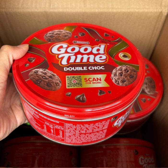 Agen distributor makanan ringan cemilan snack ultah hampers lebaran biskuit kaleng kecil good time d