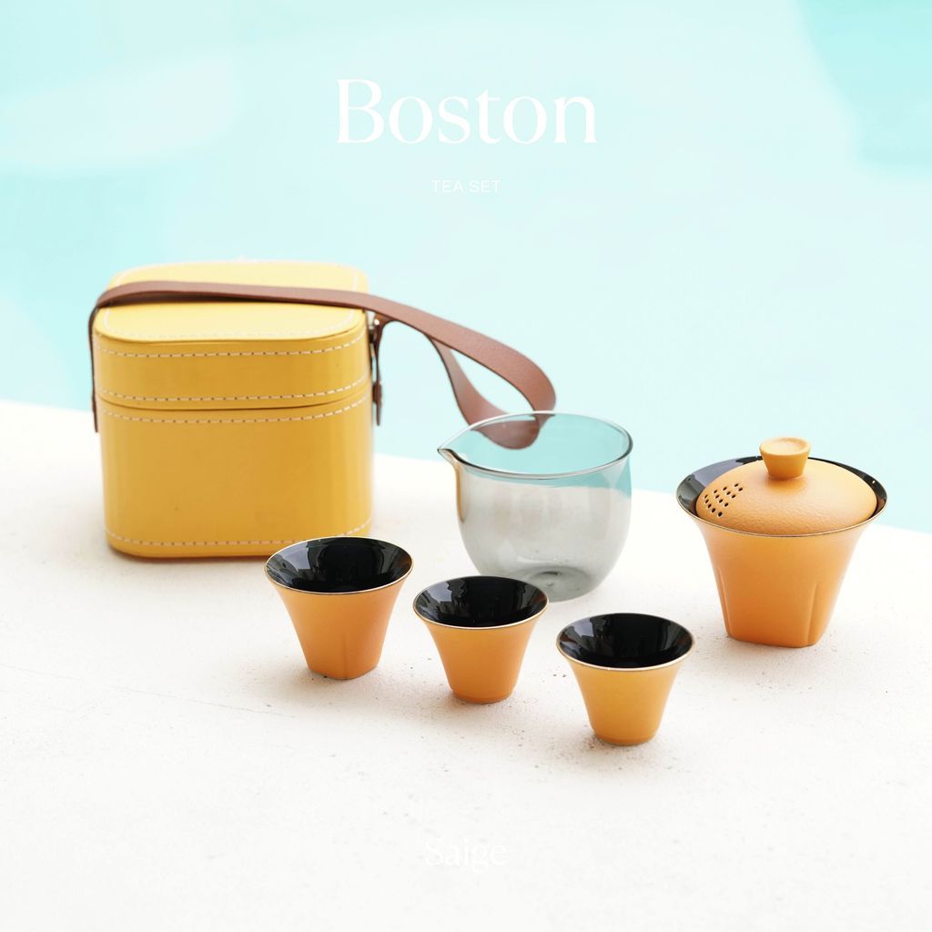 [SAIGE] BOSTON Portable Tea Pot Tea Set Gift Kado Aesthetic Nordic Minimalis Souvenir Nikahan Weddin