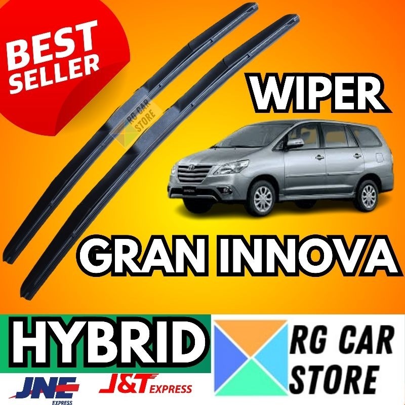 Wiper Kaca Mobil Toyota Grand Innova 2012-2015 Model Hybrid Merek Carall Original