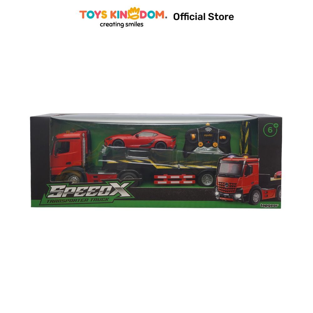 Top Gear Speedx Transporter Truck Remote Control 1:16 - Merah Miniatur Mobil Mobil-Mobilan Kids Toy