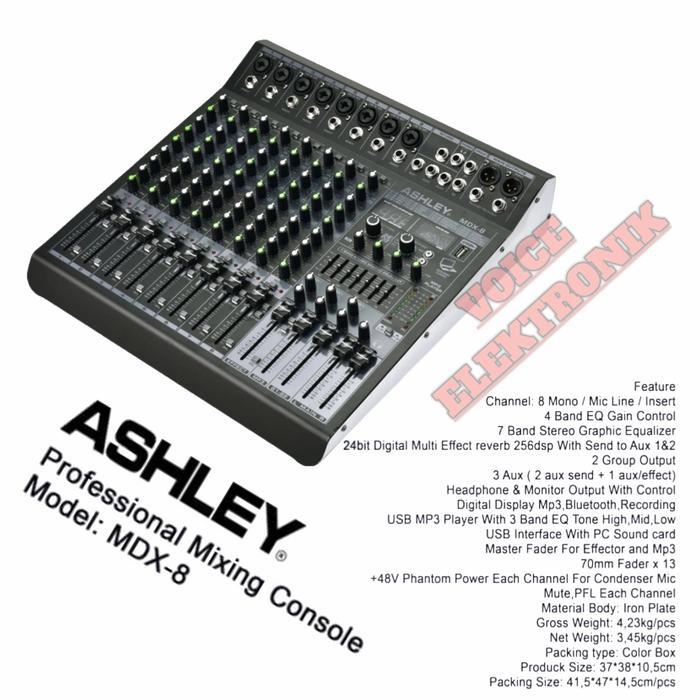 Mixer Ashley MDX 8 Original New Model Ashley MDX 8 Channel