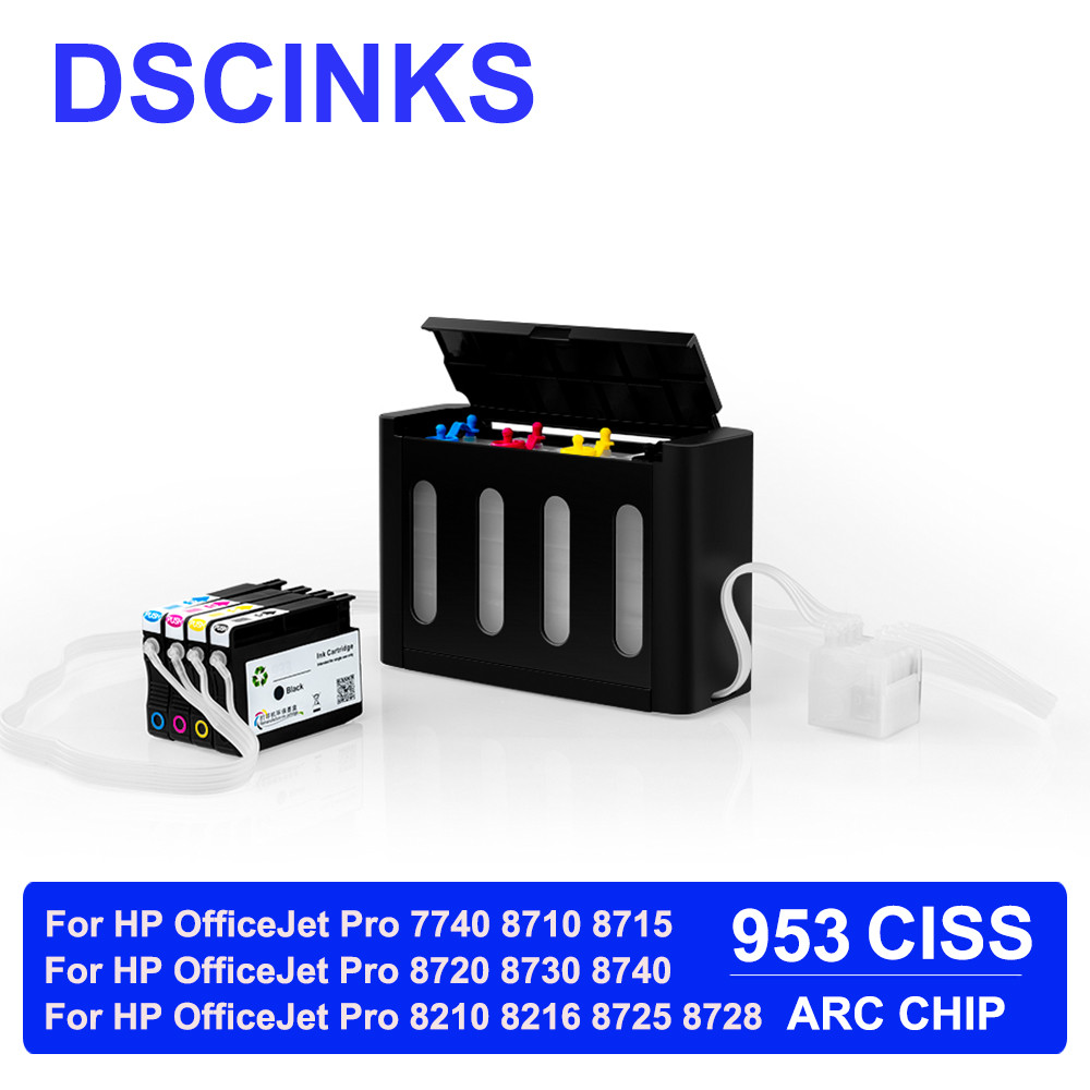 953 953XL CISS ink cartridge For HP OfficeJet Pro 7740 8710 8715 8720 8730 8740 8210 8216 8725 print