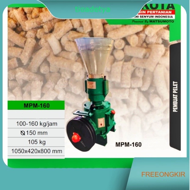 Mesin Pelet MAHKOTA MPM160 / Mesin Pencetak Pelet MPM 160 - MAHKOTA MPM-160